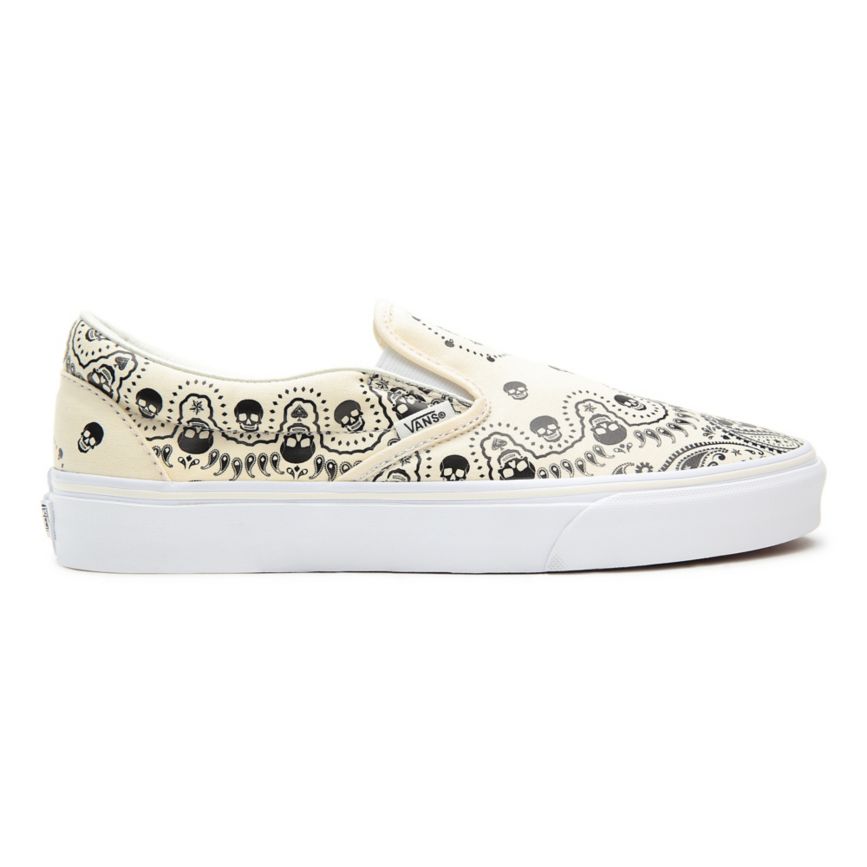 Vans Bandana Classic Slip-On Shoes White | VN823A6CR02