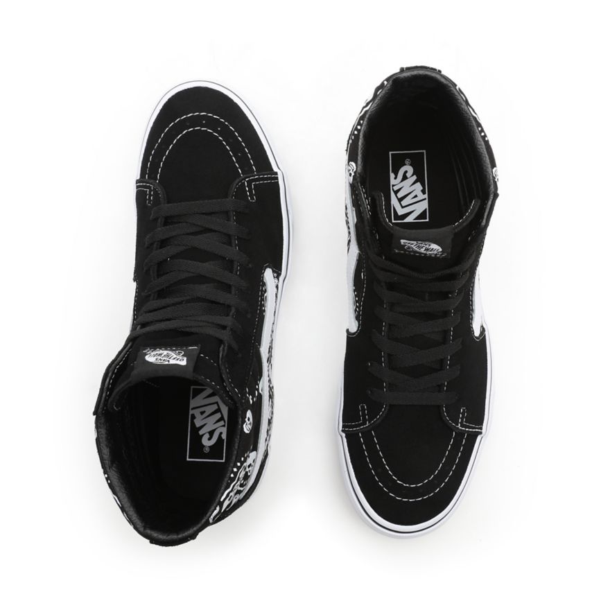 Vans Bandana SK8-Hi Shoes Black | VN169N3NK82