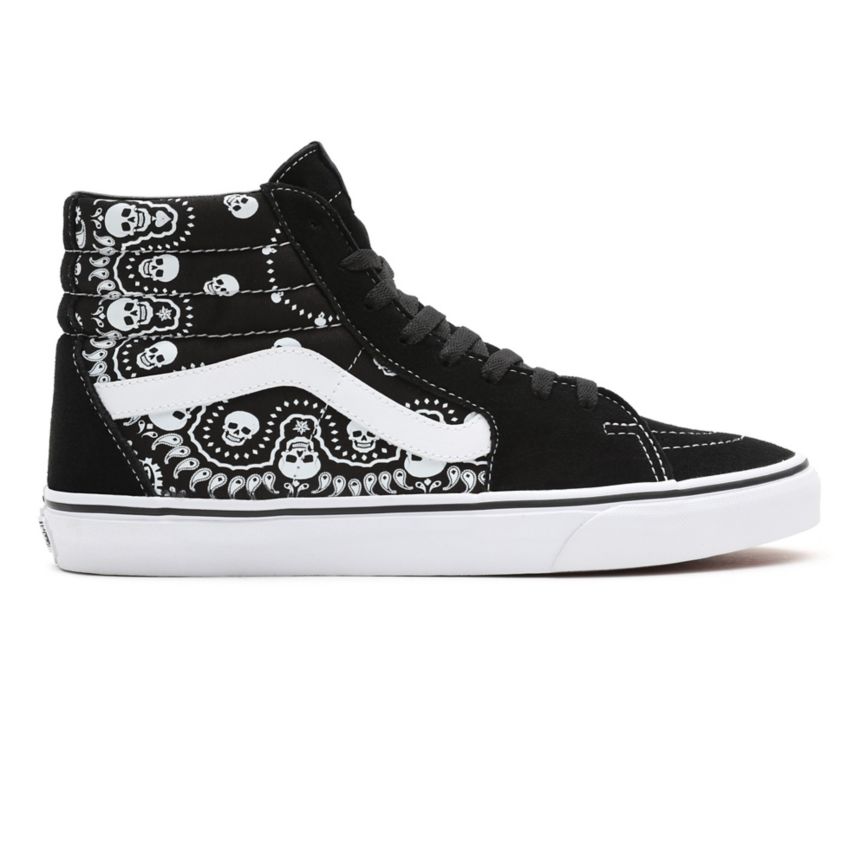 Vans Bandana SK8-Hi Shoes Black | VN169N3NK82