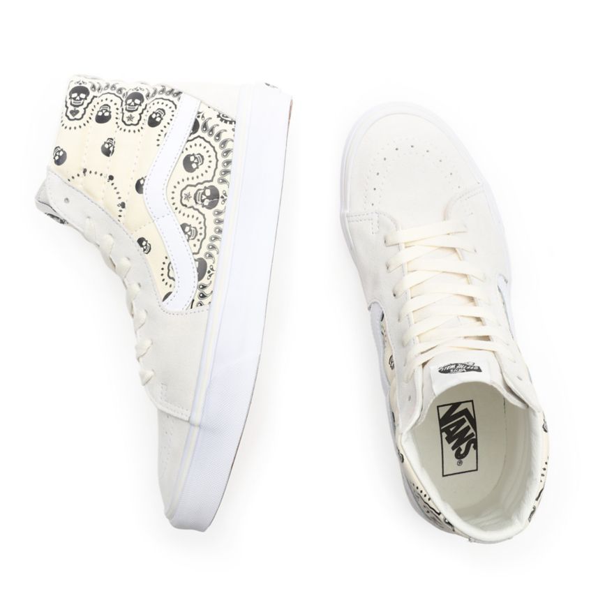 Vans Bandana SK8-Hi Shoes White | VN035B1HU61