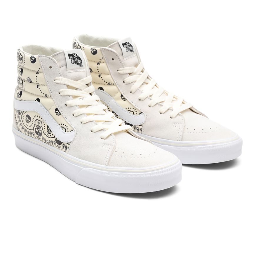 Vans Bandana SK8-Hi Shoes White | VN035B1HU61