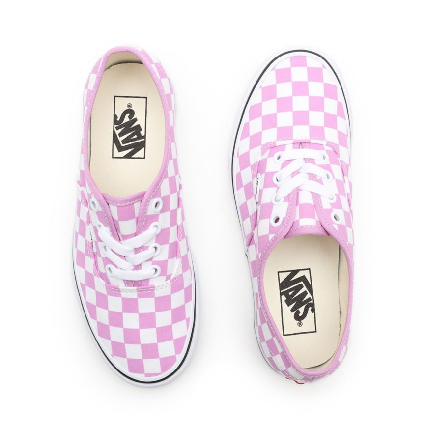 Vans Checkerboard Authentic Shoes Pink | VN045Q0AY74