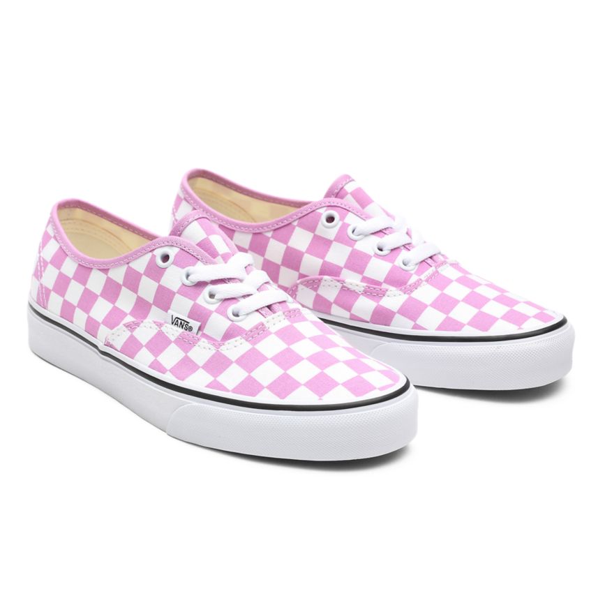 Vans Checkerboard Authentic Shoes Pink | VN045Q0AY74