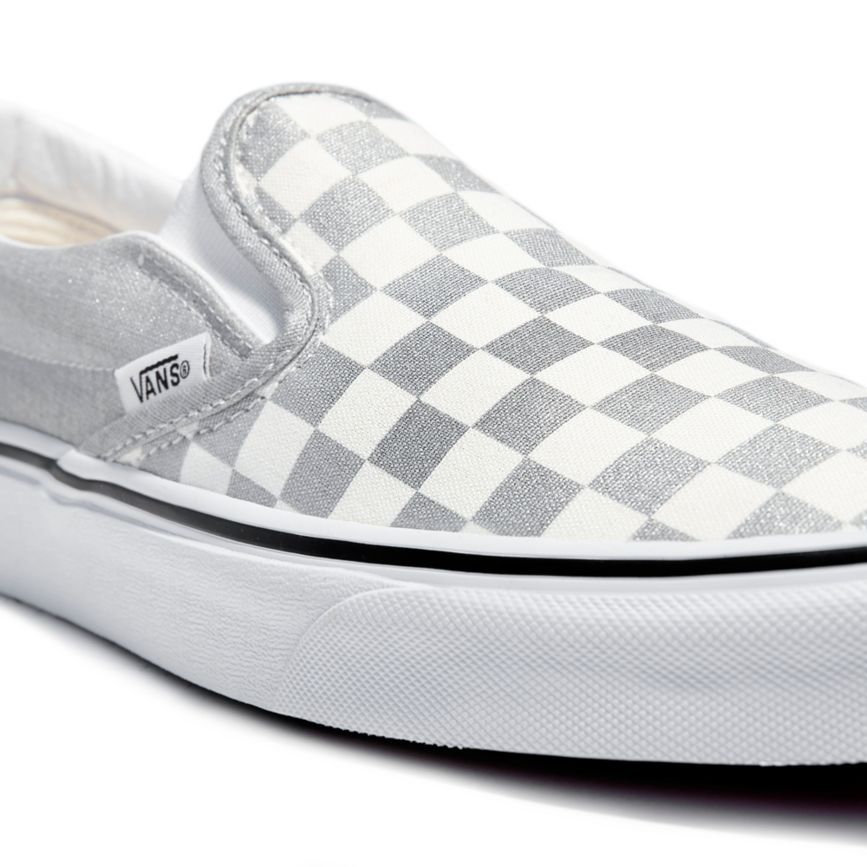 Vans Checkerboard Classic Slip-On Shoes Grey | VN031L2VC56