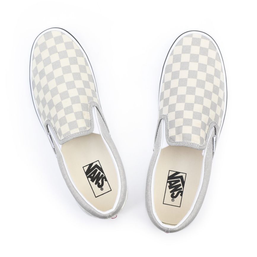 Vans Checkerboard Classic Slip-On Shoes Grey | VN031L2VC56