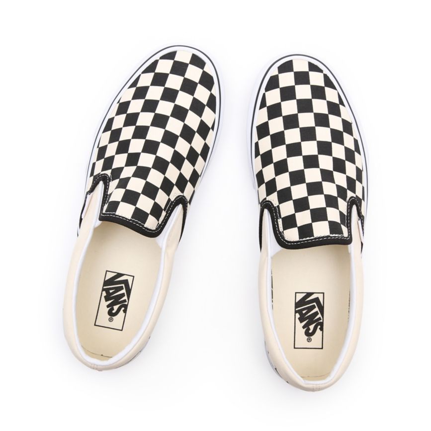 Vans Checkerboard Classic Slip-On Shoes Black | VN352F5YX83