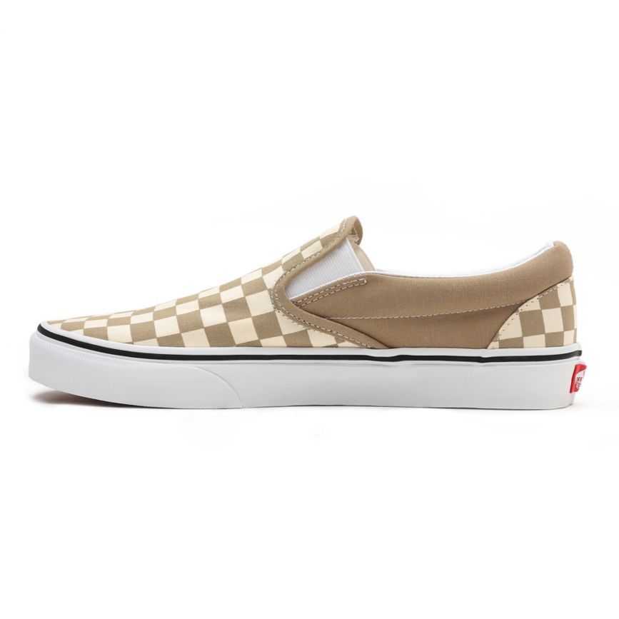 Vans Checkerboard Classic Slip-On Shoes Beige | VN389D8MS31