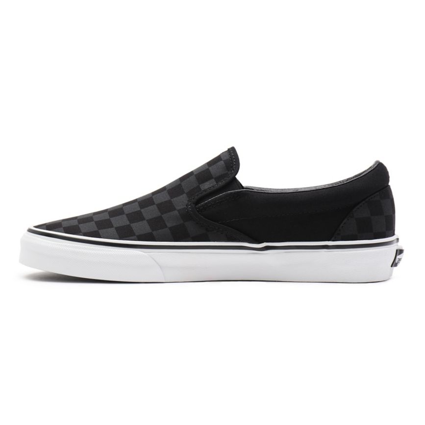 Vans Checkerboard Classic Slip-On Shoes Black | VN478X7UU25