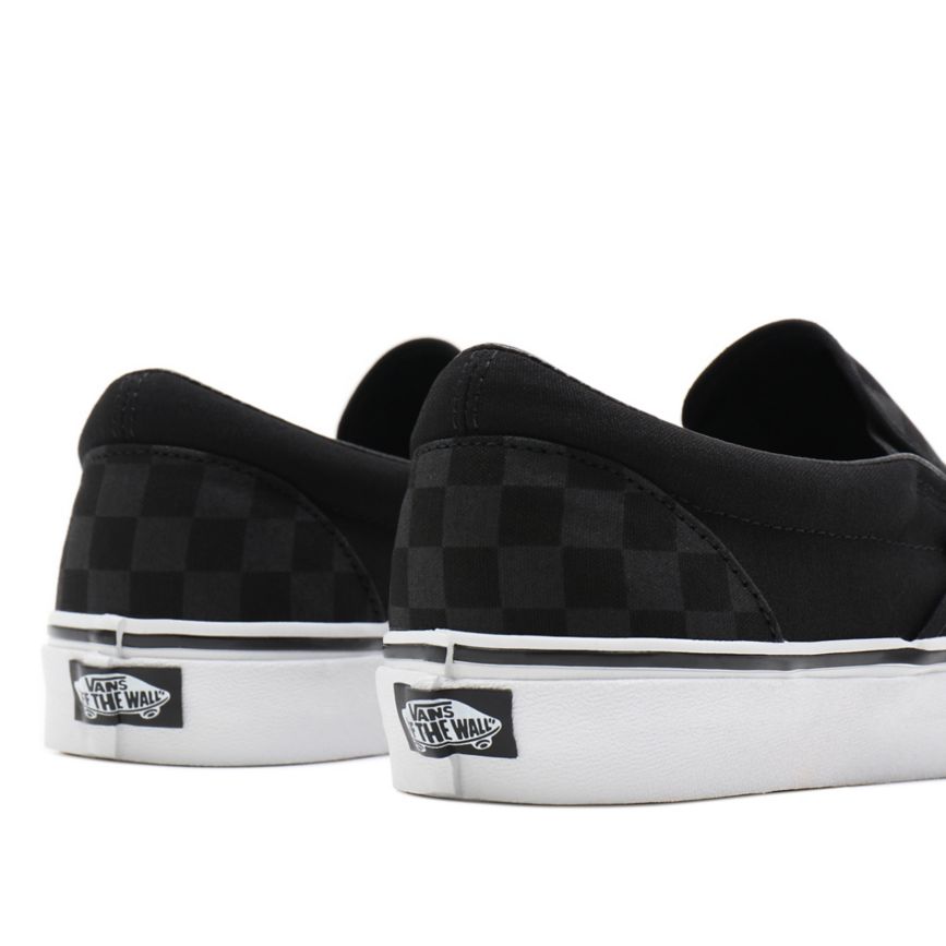 Vans Checkerboard Classic Slip-On Shoes Black | VN478X7UU25