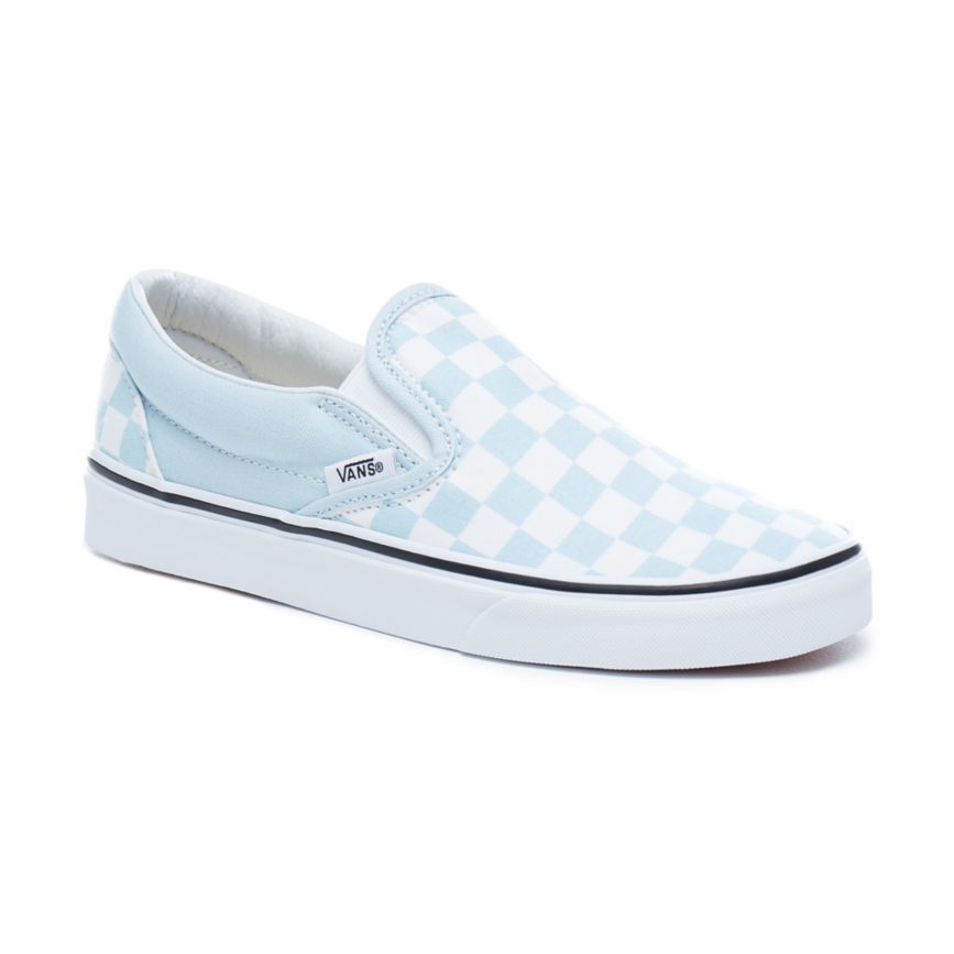 Vans Checkerboard Classic Slip-On Shoes Blue | VN671J9JK42