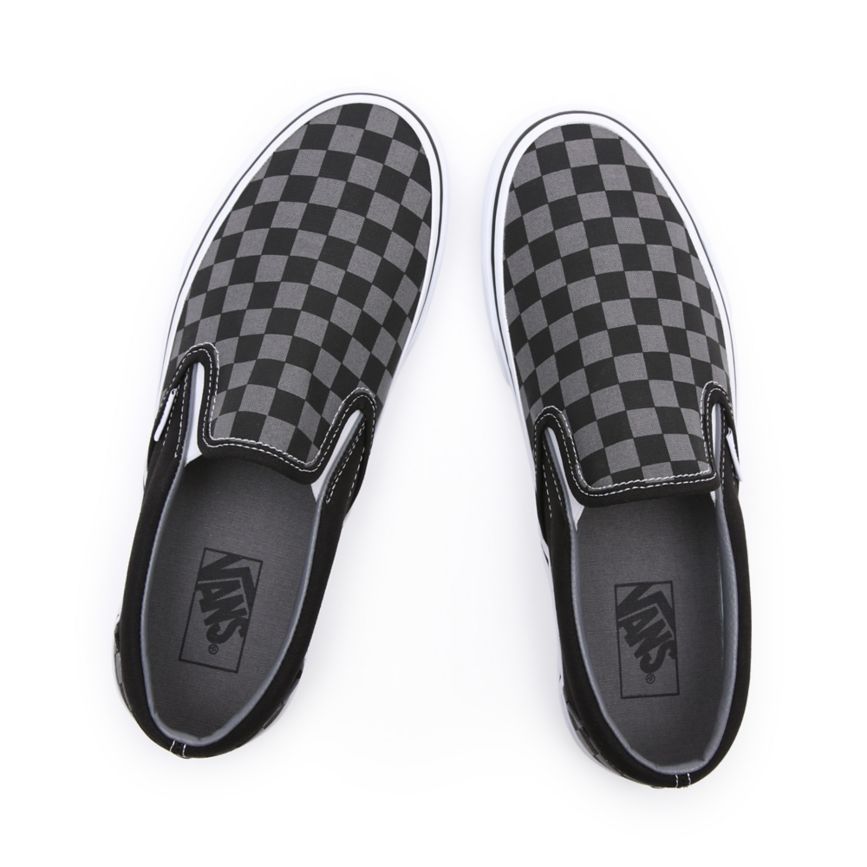 Vans Checkerboard Classic Slip-On Shoes Black | VN764R6VI46