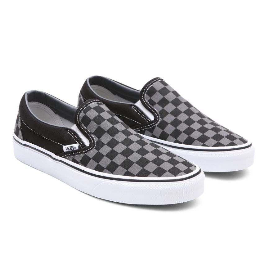 Vans Checkerboard Classic Slip-On Shoes Black | VN764R6VI46