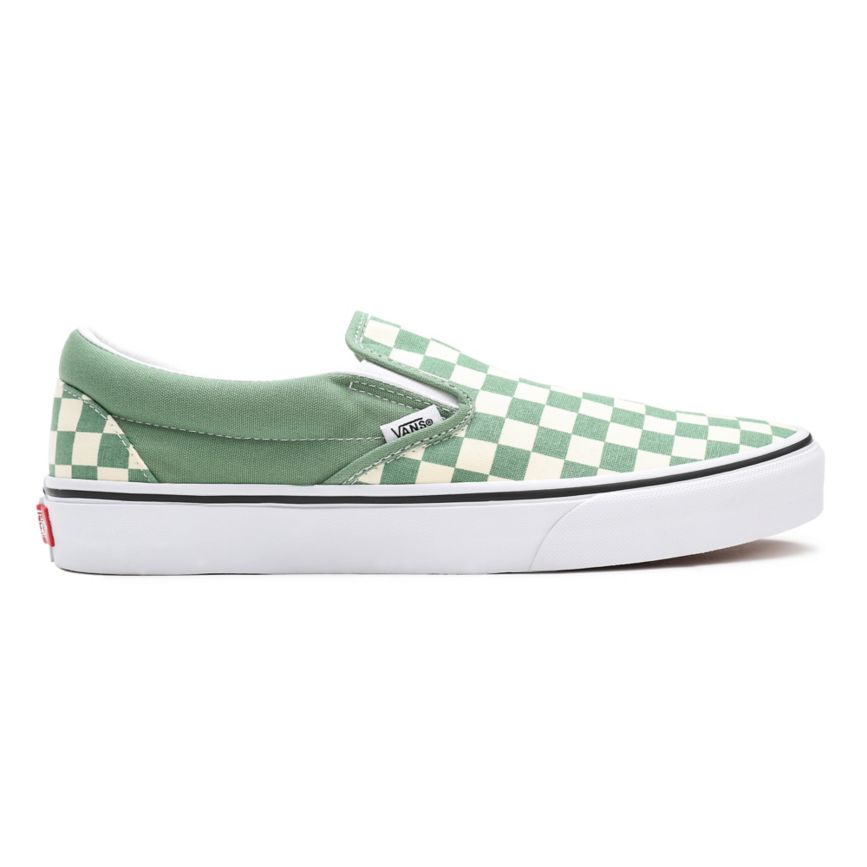 Vans Checkerboard Classic Slip-On Shoes Turquoise | VN880C0LJ45