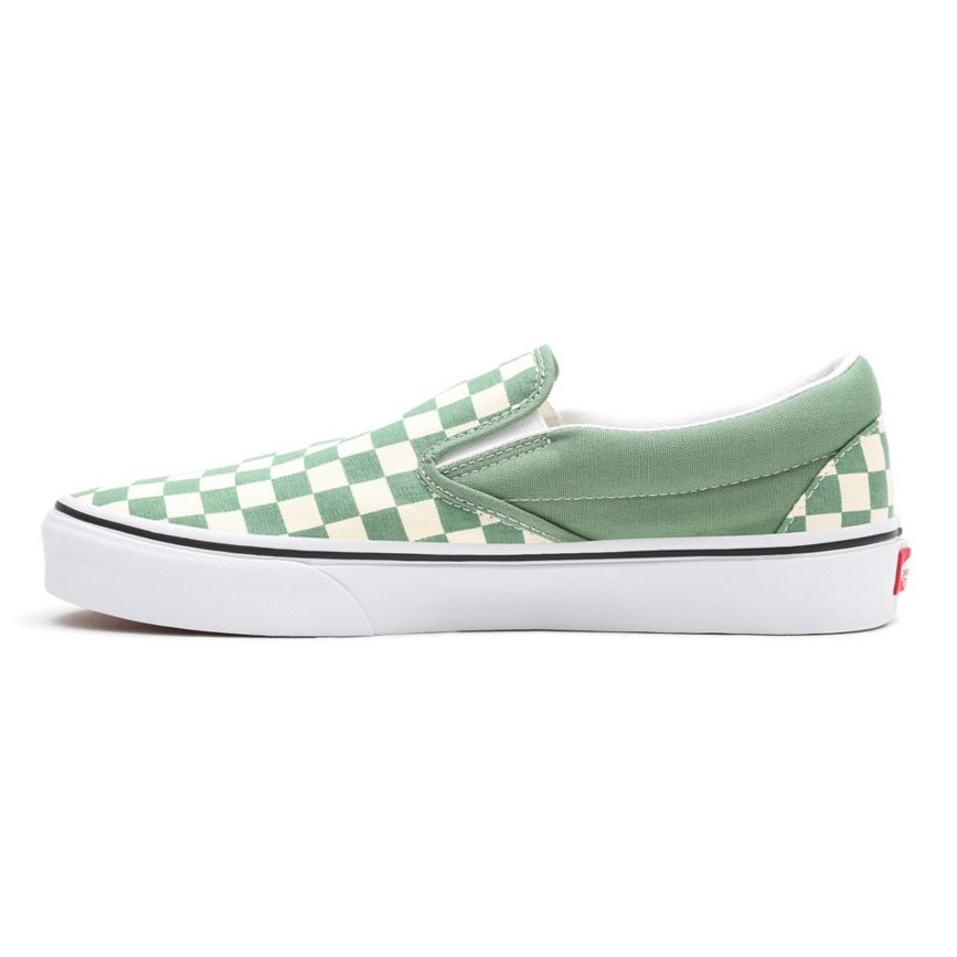 Vans Checkerboard Classic Slip-On Shoes Turquoise | VN880C0LJ45