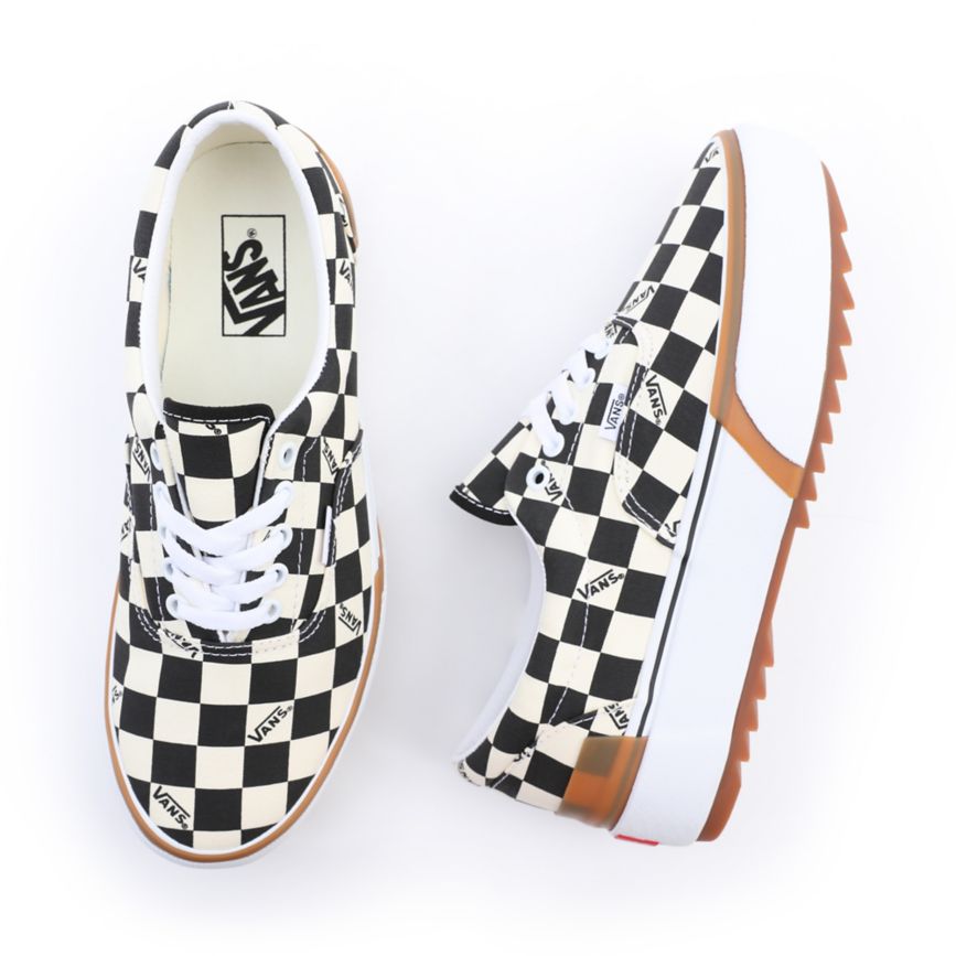 Vans Checkerboard Era Stacked Shoes Black | VN507E5UF24