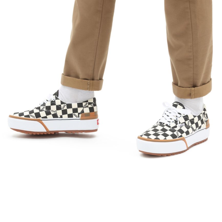 Vans Checkerboard Era Stacked Shoes Black | VN507E5UF24