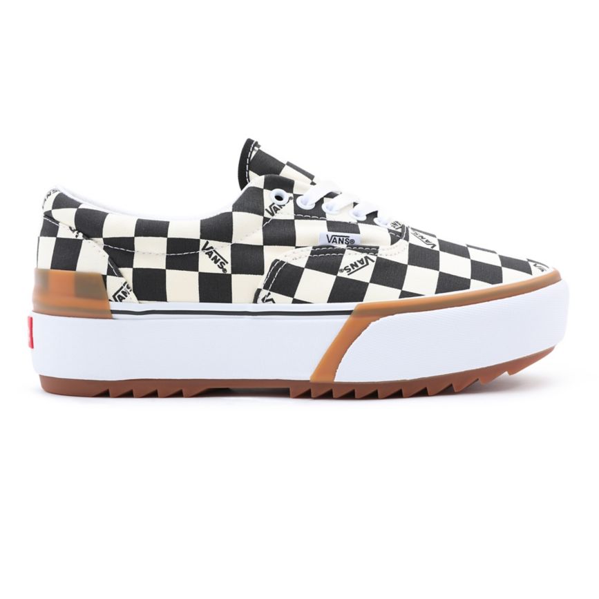 Vans Checkerboard Era Stacked Shoes Black | VN507E5UF24