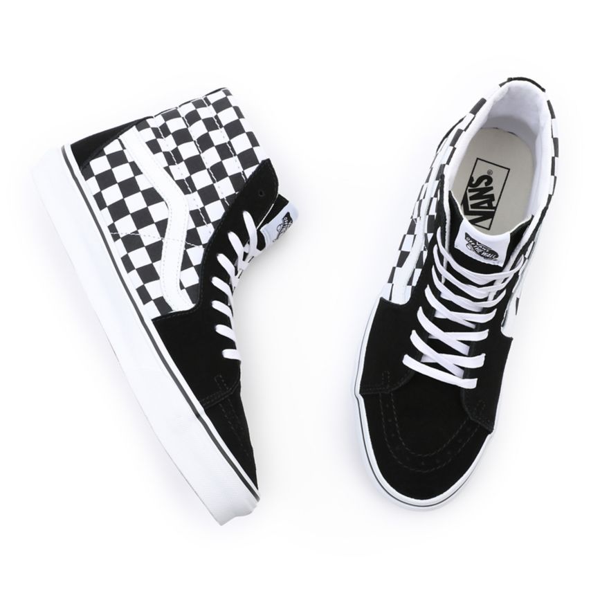 Vans Checkerboard SK8-Hi Shoes Black | VN333Q4HA46