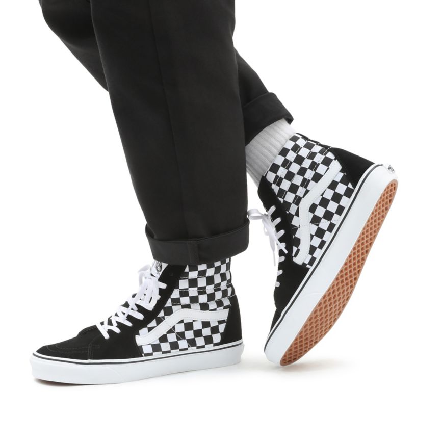 Vans Checkerboard SK8-Hi Shoes Black | VN333Q4HA46