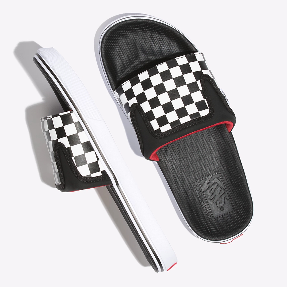 Vans Checkerboard Ultracush Slide-On Black | VN154U2BJ47