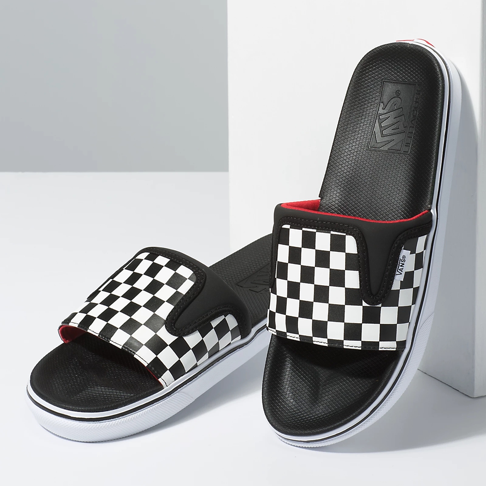 Vans Checkerboard Ultracush Slide-On Black | VN154U2BJ47