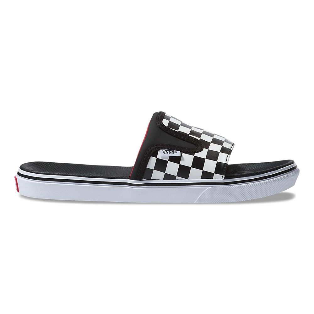 Vans Checkerboard Ultracush Slide-On Black | VN154U2BJ47