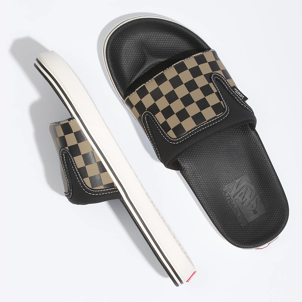 Vans Checkerboard Ultracush Slide-On Black | VN661I4MW18