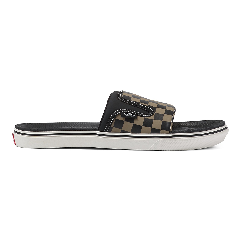 Vans Checkerboard Ultracush Slide-On Black | VN661I4MW18