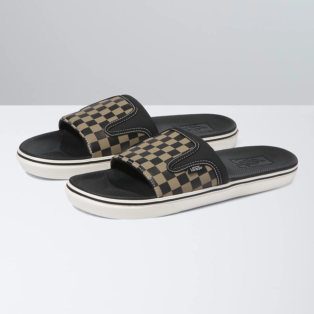 Vans Checkerboard Ultracush Slide-On Black | VN661I4MW18