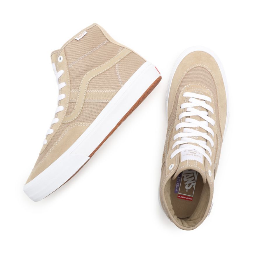 Vans Crockett High Pro Shoes Beige | VN038J4ZM00