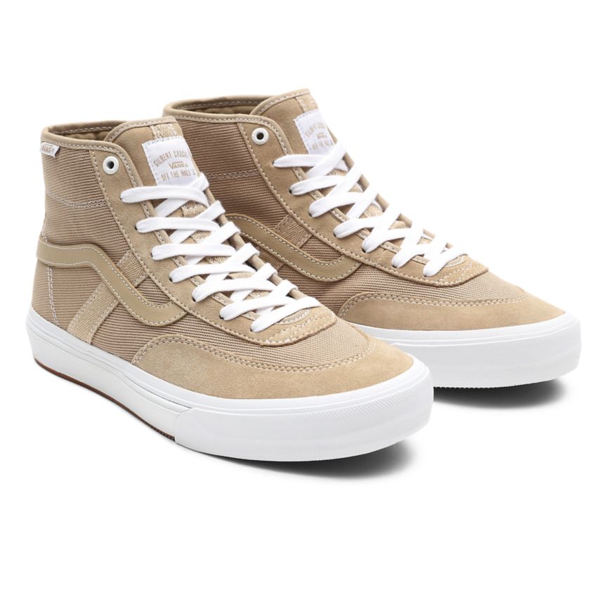 Vans Crockett High Pro Shoes Beige | VN038J4ZM00