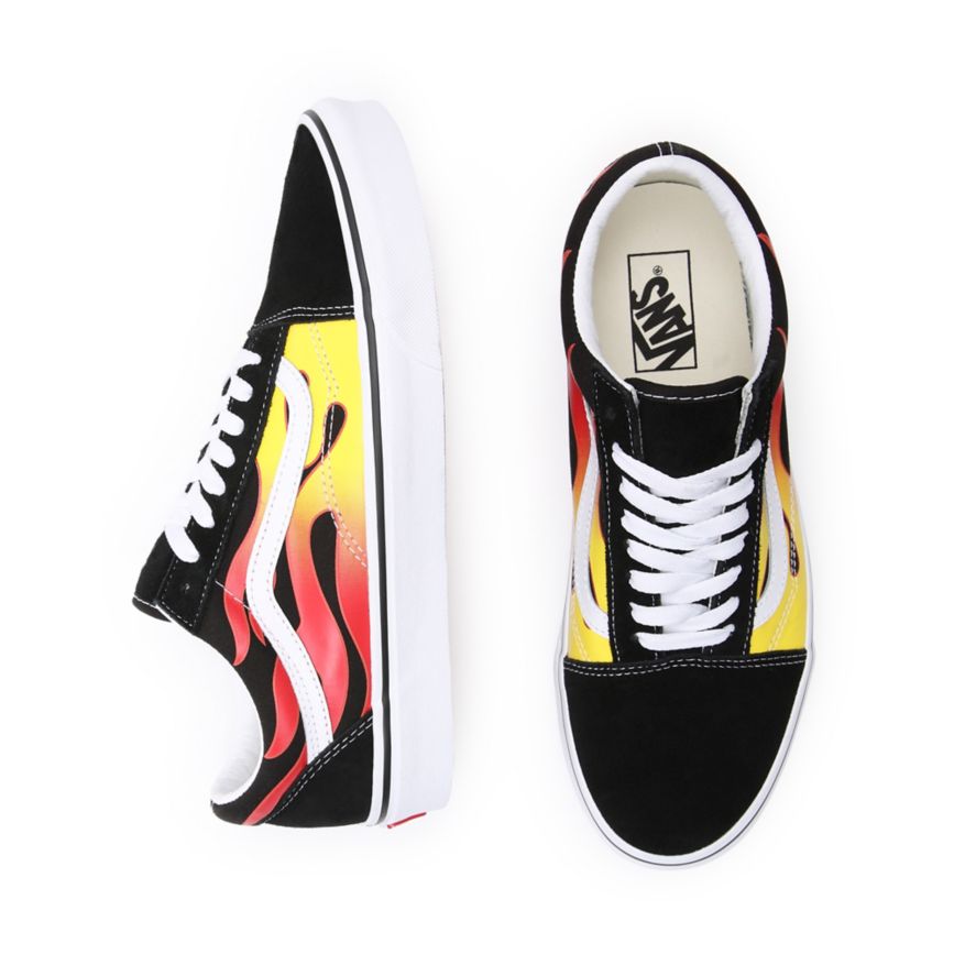 Vans Flame Old Skool Shoes Black | VN641F5RZ12