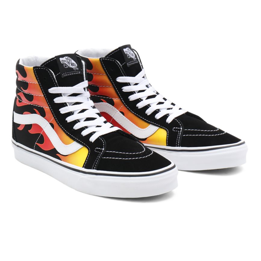 Vans Flame Sk8-Hi Reissue Shoes Black | VN726H0SZ61