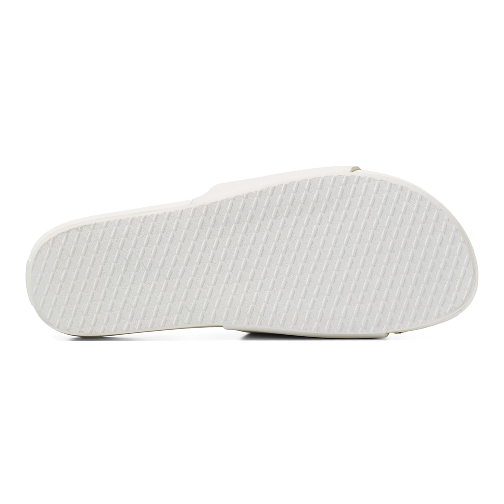 Vans Leather Decon Slide White | VN853W3IC18