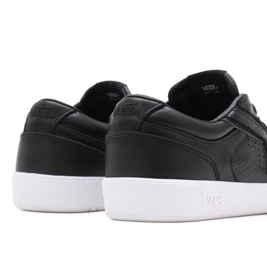 Vans Leather Lowland CC Shoes Black | VN053K9XE93