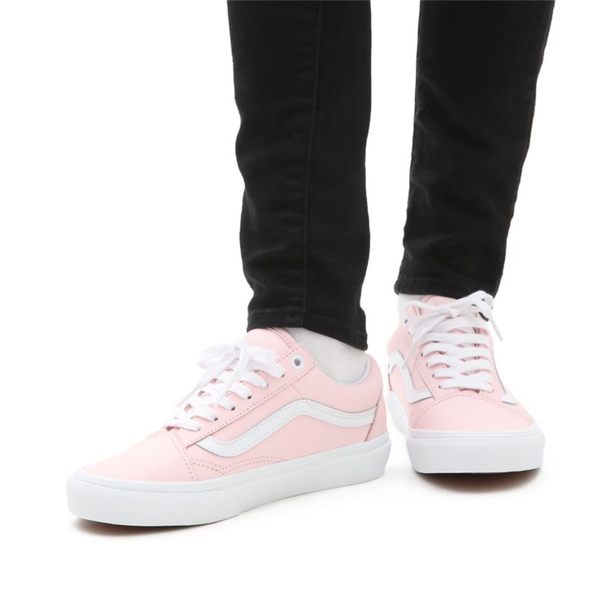 Vans Leather Old Skool Shoes Pink | VN179S2IS46