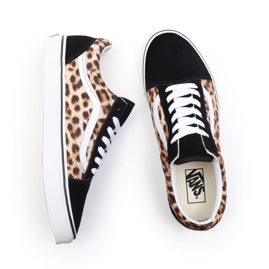 Vans Leopard Old Skool Shoes Black | VN691N6DM52