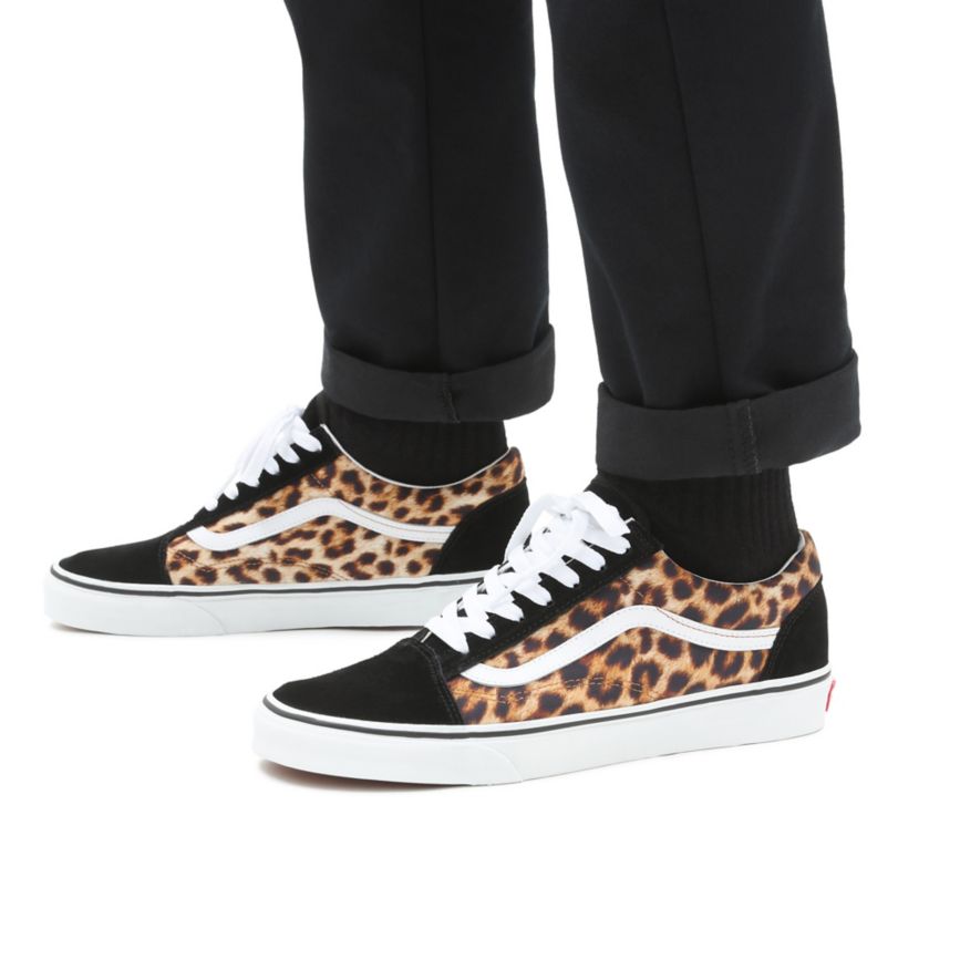 Vans Leopard Old Skool Shoes Black | VN691N6DM52