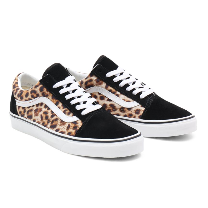 Vans Leopard Old Skool Shoes Black | VN691N6DM52