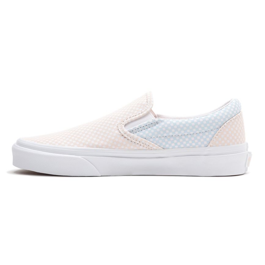 Vans Pastel Checkerboard Classic Slip-On Shoes White | VN412N0RJ46