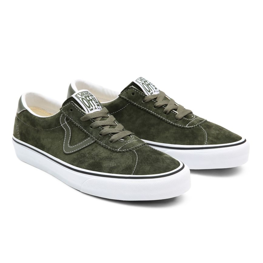 Vans Pig Suede Sport Shoes Olive | VN966J0QW63