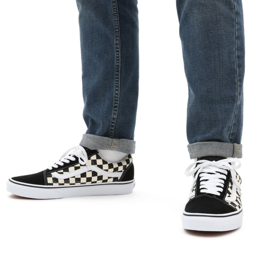 Vans Primary Check Old Skool Shoes Black | VN146R8FQ22