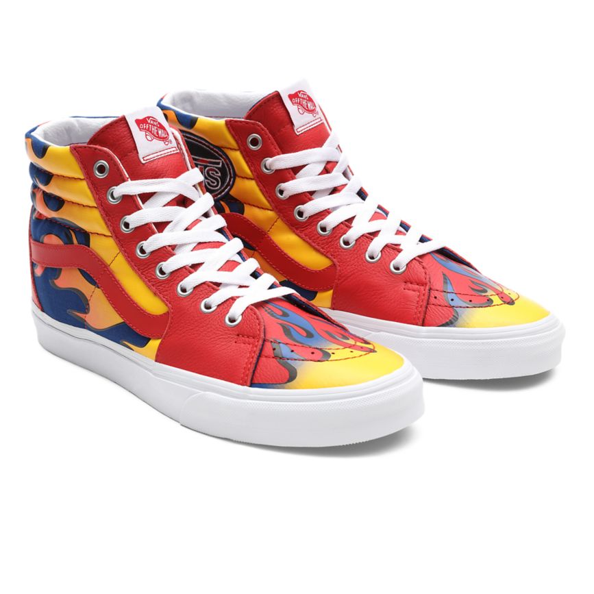 Vans Racer Sk8-Hi Shoes Red | VN007G0EF55