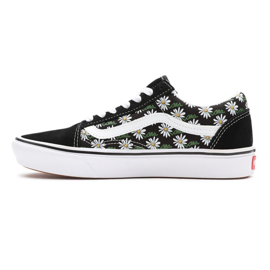 Vans Scribble Flower ComfyCush Old Skool Shoes Black | VN164D8RP91