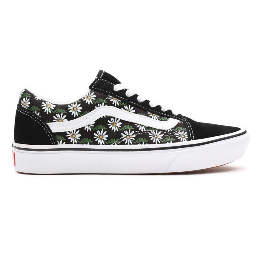 Vans Scribble Flower ComfyCush Old Skool Shoes Black | VN441O8KZ66