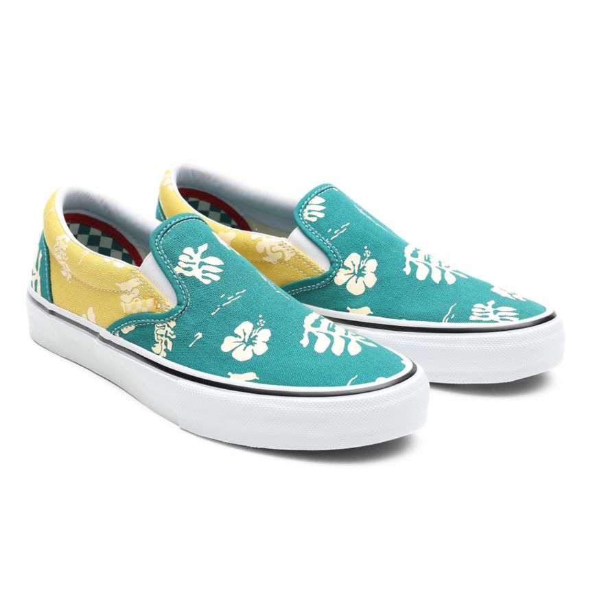 Vans Skate Aloha Slip-On Shoes Gold | VN957R5NZ40