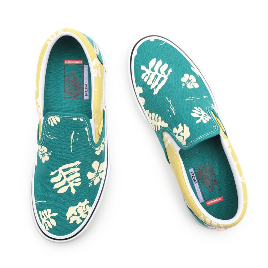 Vans Skate Aloha Slip-On Shoes Turquoise | VN630G4HY47