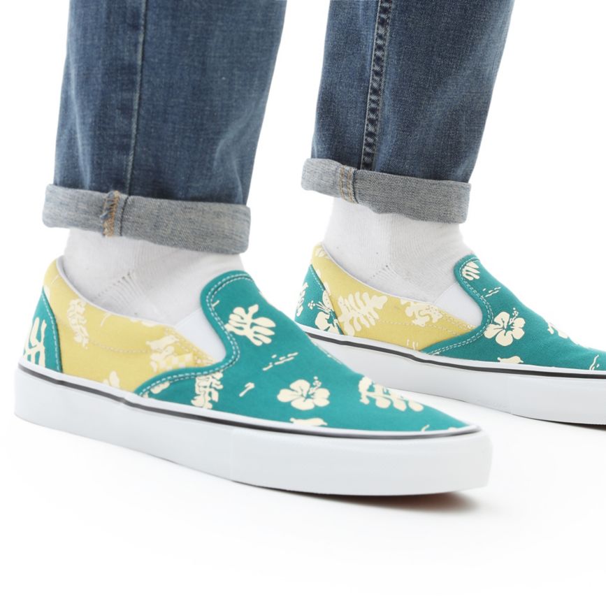 Vans Skate Aloha Slip-On Shoes Turquoise | VN630G4HY47