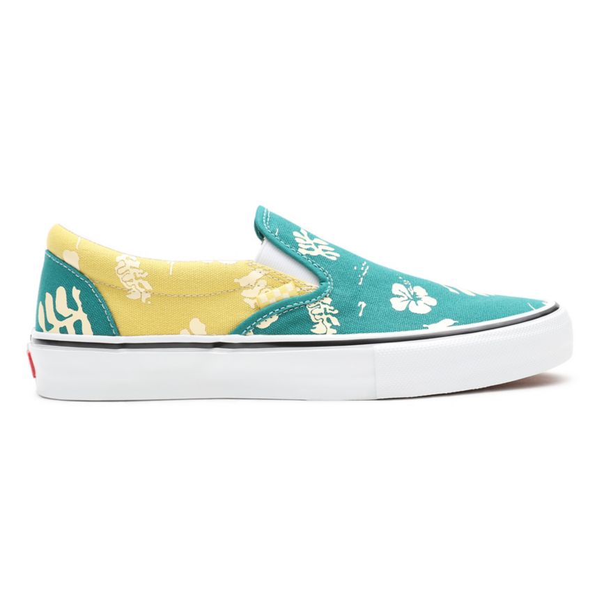 Vans Skate Aloha Slip-On Shoes Turquoise | VN630G4HY47