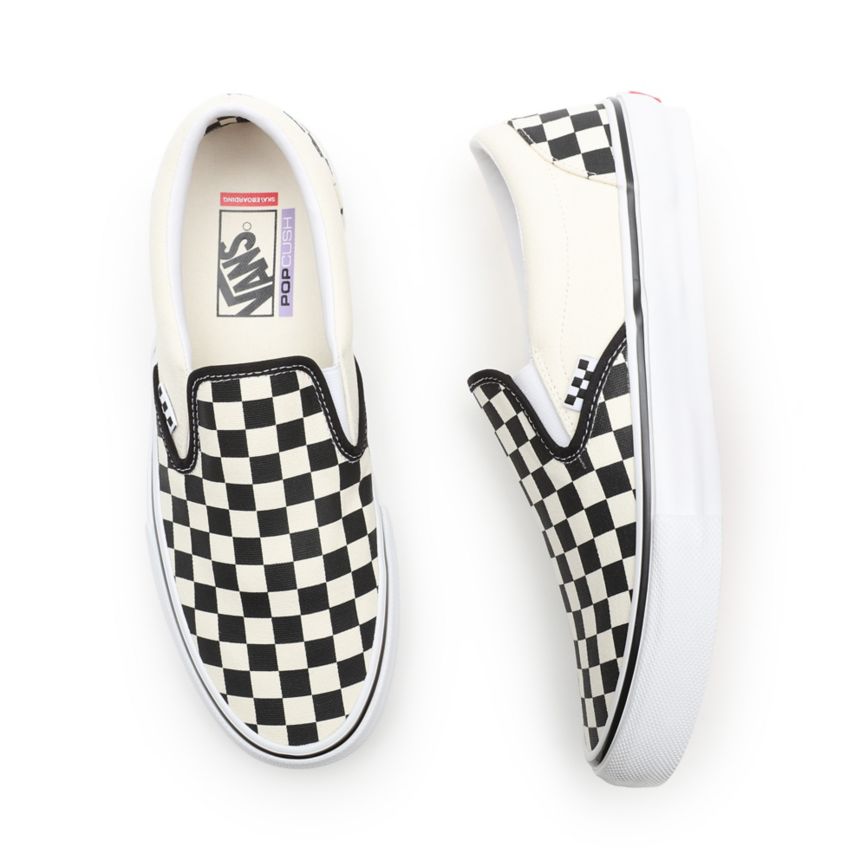 Vans Skate Checkerboard Slip-On Shoes White | VN296O5OS34